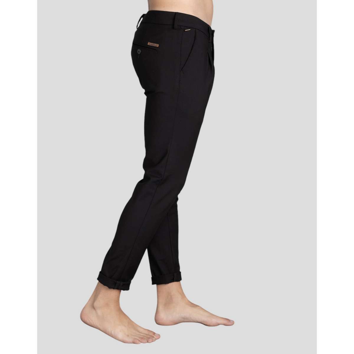 BLUECRAFT MEN’S SLIM FIT COTTON ΥΦΑΣΜΑΤΙΝΟ ΠΑΝΤΕΛΟΝΙ 224-28 MATTEO BLACK